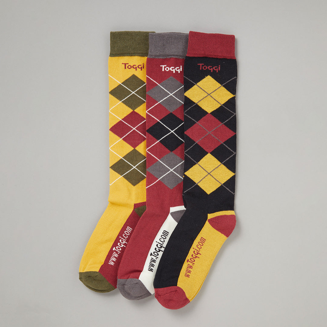 Argyle 3 Pack Bamboo Socks