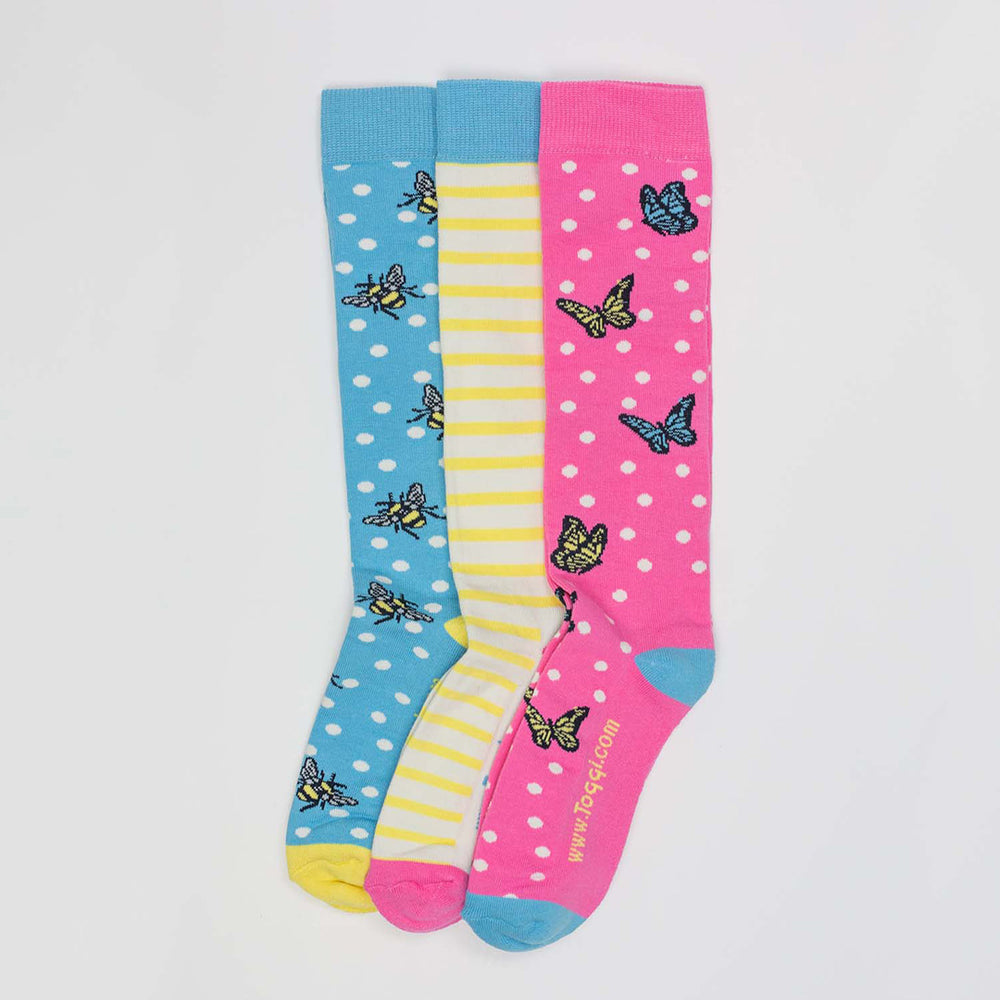 Butterfly and Bee 3 Pack Socks