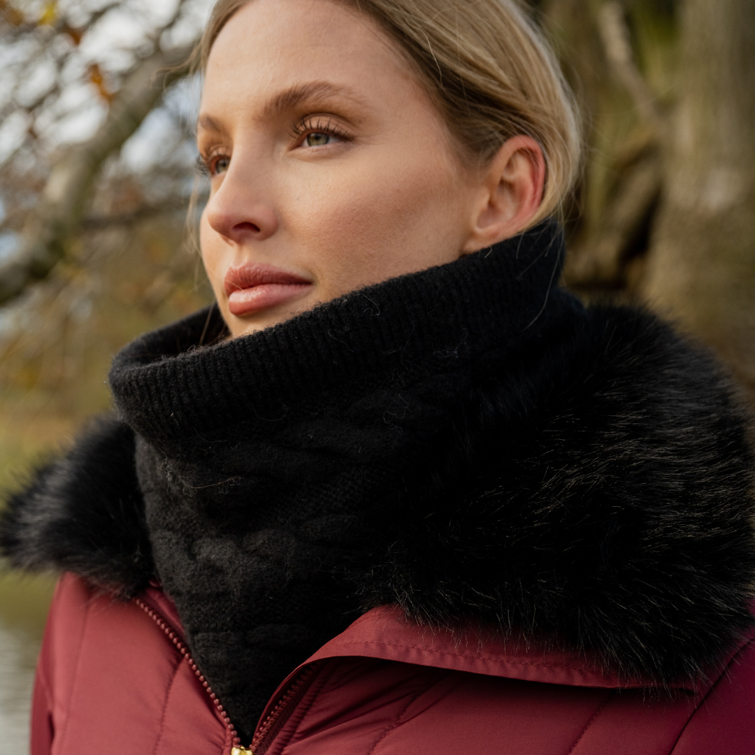 Connaught Knit & Faux Fur Snood