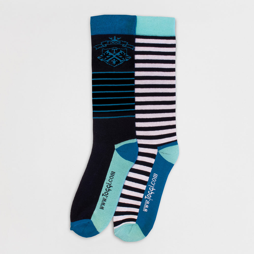Eco Crest and Stripe 2 Pack Socks