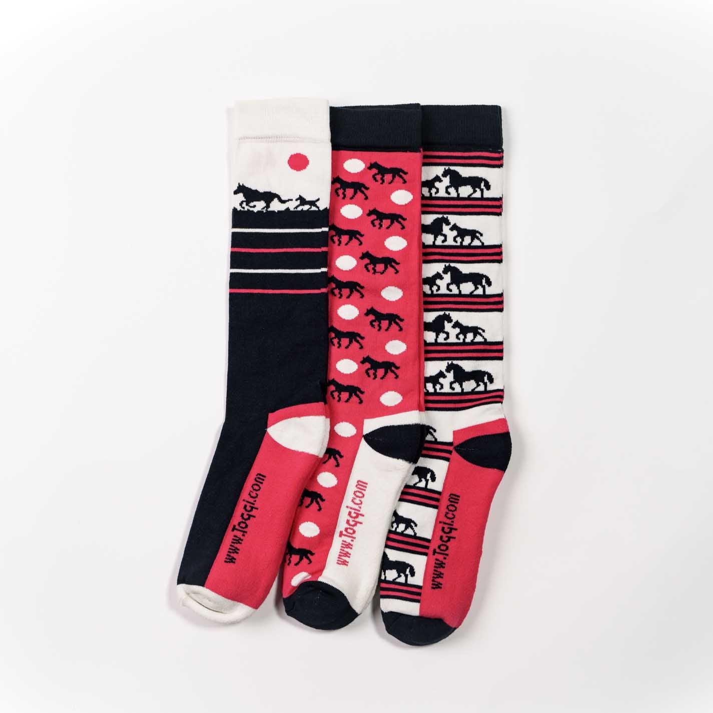 Horse Foal 3 Pack Socks